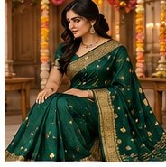 Emerald Green Festive Saree