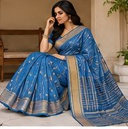 Royal Blue Festive Saree