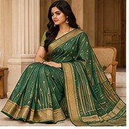 Emerald Green Festive Blouse - Image 2