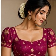 Elegant Maroon Embroidered Blouse